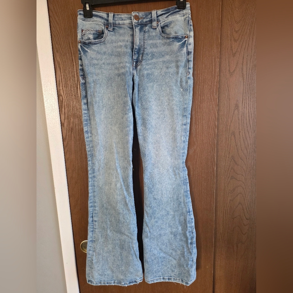 Stylish Light Blue Flare Jeans